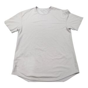 BYLT Premium Basics Light Gray Curved Hem‎ T-Shirt Minimalist Essential Casual